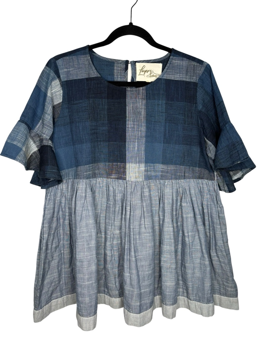 Layerz Clothing 100% Cotton Lightweight Breezy Blouse Flowy Size Medium